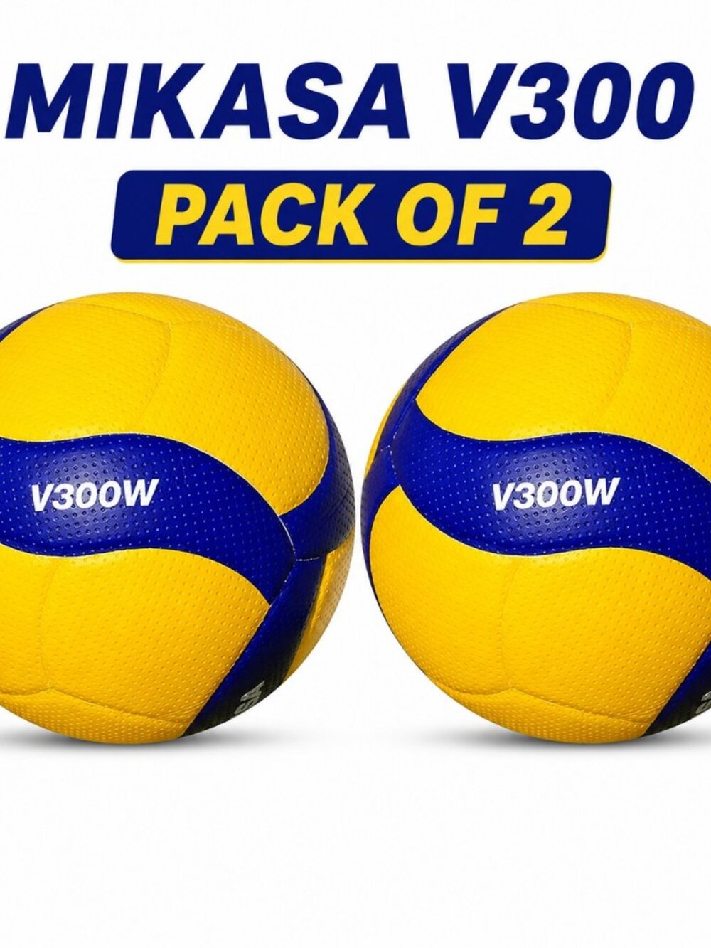 Mikasa V300W Volleyball Ball Professional Volleyball Ball Size 5 pack of 2